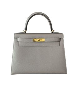 Hermes Kelly 28 Gris Asphalt Epsom Sellier